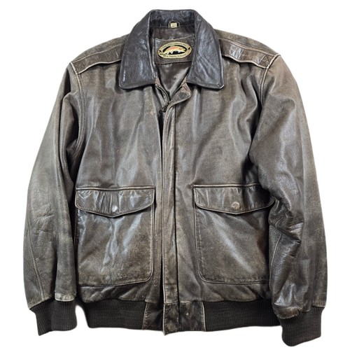 Orvis leather bomber jacket - leather,