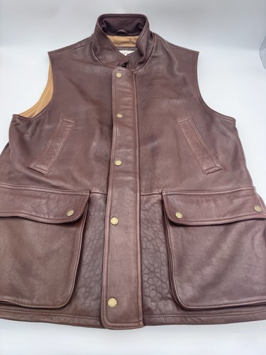 Orvis leather muntions vest - leather,