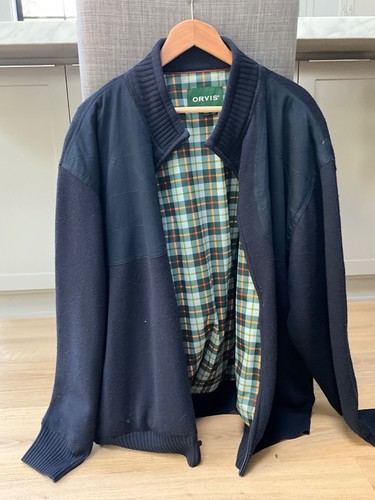 Orvis men sweater jacket xxl - sweater,